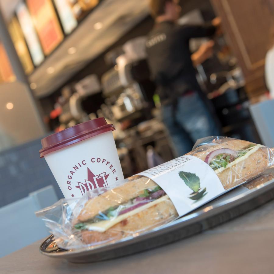 Pret A Manger fresh food and organic coffee served all day at Bluewater, Kent