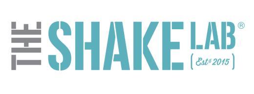 The Shake Lb blue and white logo
