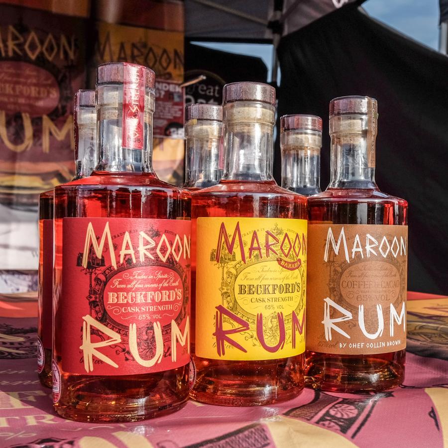 A selection of Beckford's Maroon Rum