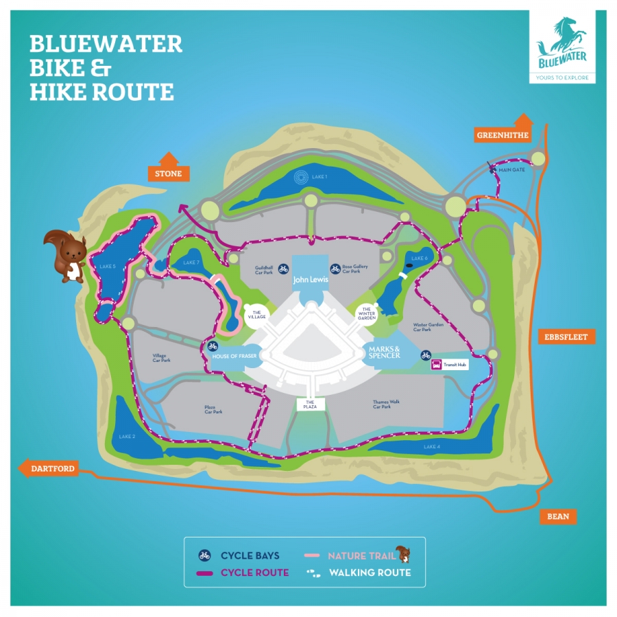 Bluewater bike and hike map